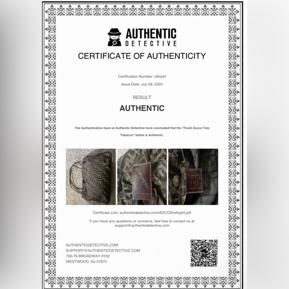 Authenticated FENDI vintage Zucca  canvas large shoulder tote w/leather straps. - Picture 3 of 15